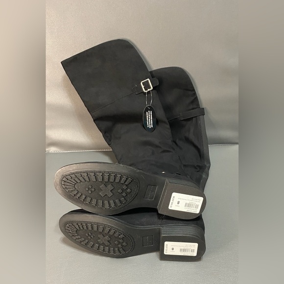 NWT Sun+Stone Anyaa Faux Leather Buckled Over-The-Knee Boots - Picture 4 of 4